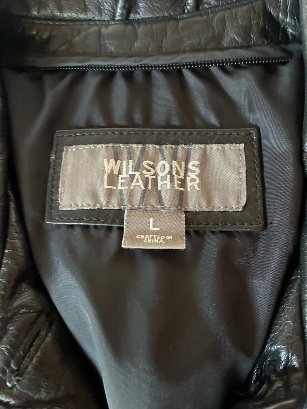 Wilsons Leather Black Men's Leather Car Coat
